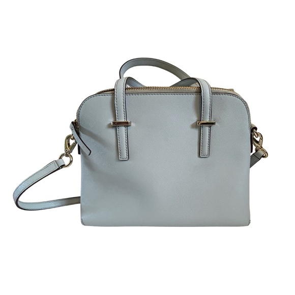 Kate Spade Dome Satchel | Light Blue with Gold Accents - Picture 2 of 6